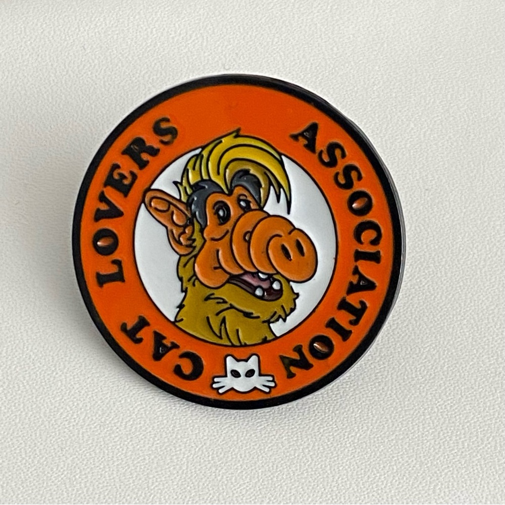 Alf Pin, Retro Enamel Inspired Brooch, Cat Lovers Association, Cat Gifts